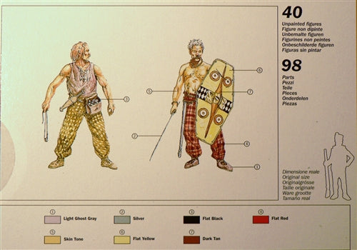 Gaul Warriors 1st – 2nd Century B.C., 1/72 Scale Plastic Figures Back Of Box