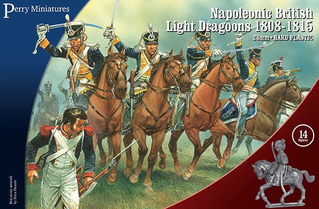 Napoleonic British Light Dragoons 1808- 1815, 28 mm Scale Model Plastic Figures By Perry Miniatures
