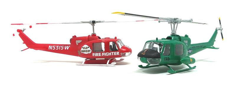 Bell UH-1 Huey / 204B Firefighter (2 kits) 1/72 Scale Plastic Snap Kits Completed Example