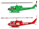Bell UH-1 Huey / 204B Firefighter (2 kits) 1/72 Scale Plastic Snap Kits Illustration