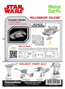 Star Wars Millennium Falcon Metal Earth Model Kit Package Back