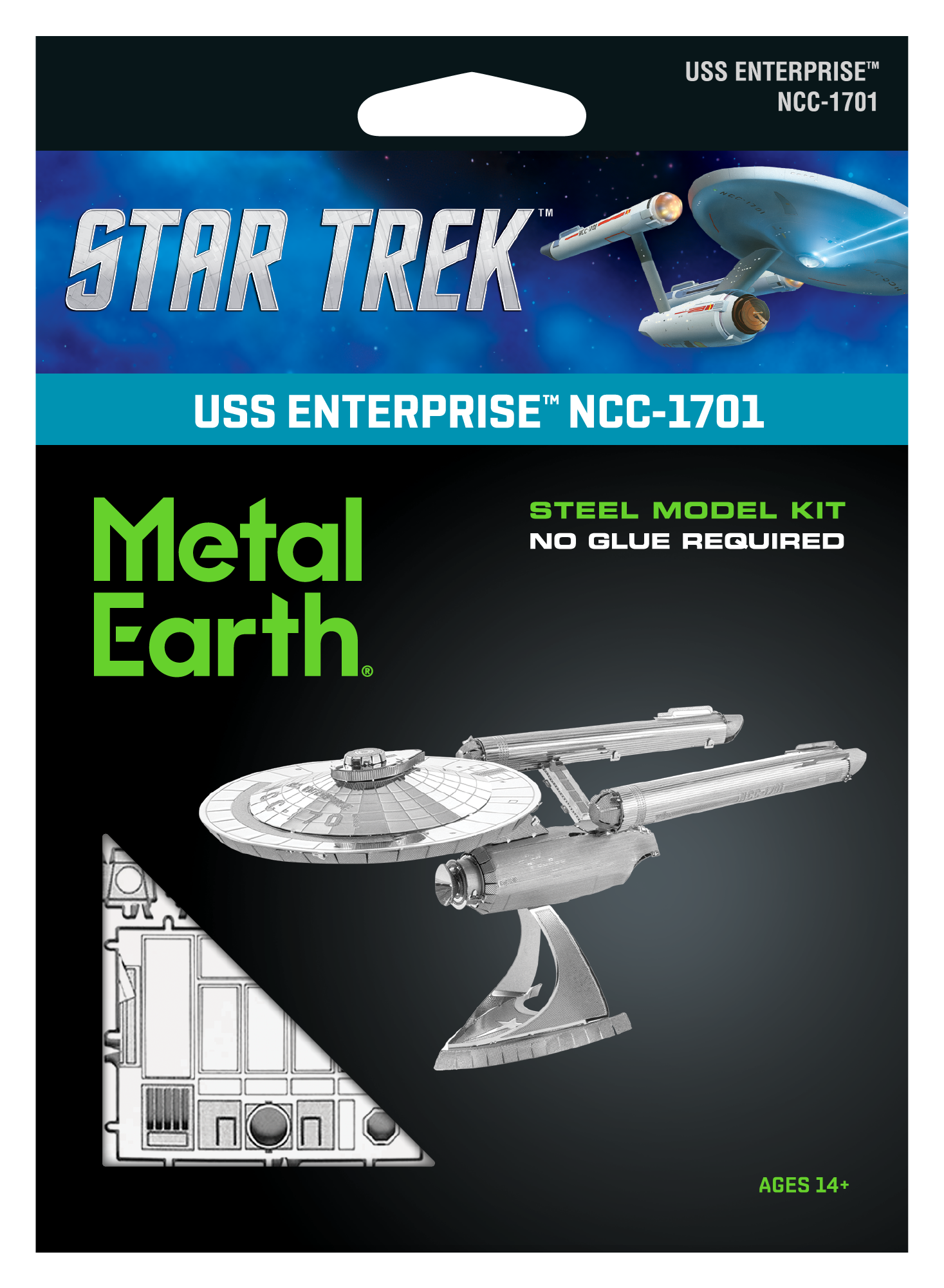 Star Trek USS Enterprise NCC-1702 Metal Earth 3D Model Kit Package Front