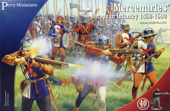 Mercenaries European Infantry 1450 - 1500, 28 mm Scale Model Plastic Figures