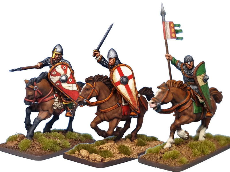 Norman Cavalry, 28 mm Scale Model Plastic Figures Painted Example