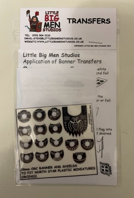 Oathmark Orc Banner & Shield Transfers #1, 28 mm Scale Packaging