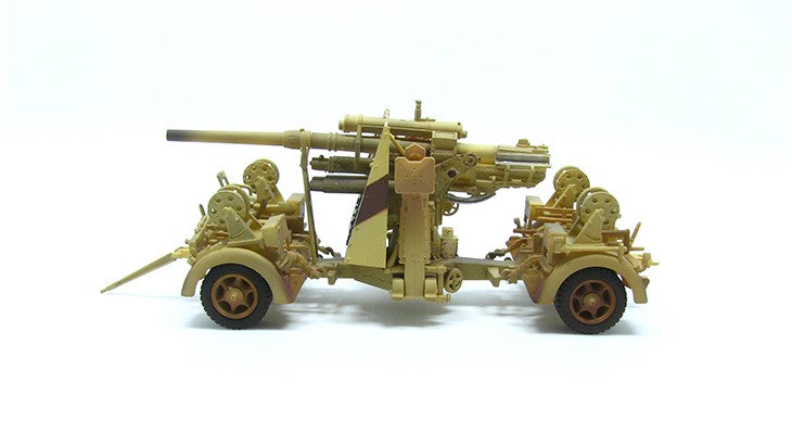 8.8 cm Flak 36 (Tan), 1/72 Scale Diecast Model Left Side View