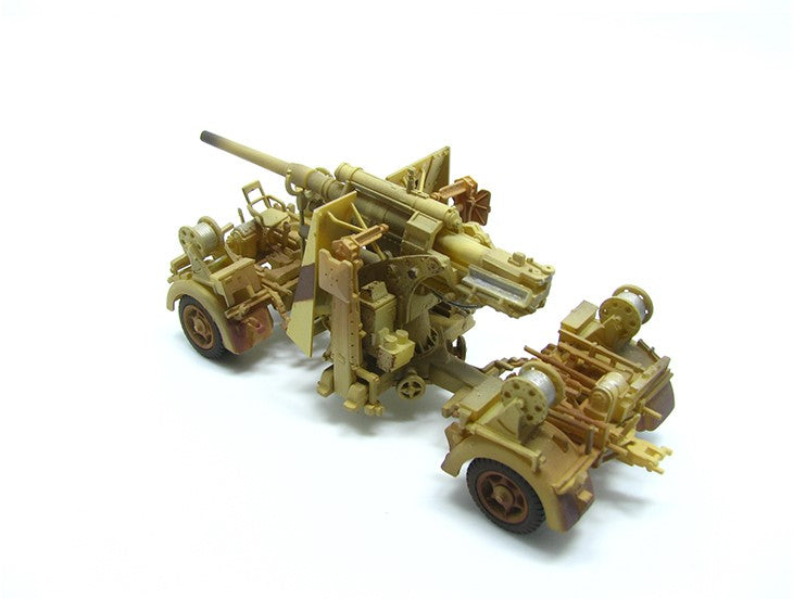 8.8 cm Flak 36 (Tan), 1/72 Scale Diecast Model Left Rear Quarter View