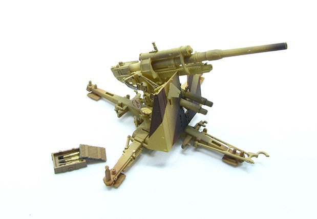 8.8 cm Flak 36 (Tan), 1/72 Scale Diecast Model Deployed Top view