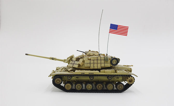 M60A1 RISE with ERA Main Battle Tank, USMC, Operation Desert Storm 1991, 1/72 Scale Model Left Side View