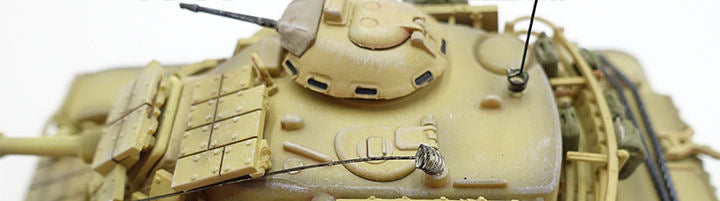 M60A1 RISE with ERA Main Battle Tank, USMC, Operation Desert Storm 1991, 1/72 Scale Model Turret Detail