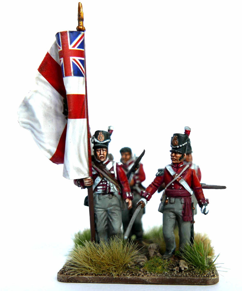 Napoleonic Waterloo British Infantry Centre Companies, 28 mm Scale Model Plastic Figures Kit Command 