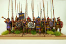 Macedonian Phalangites, 28 mm Scale Model Plastic Figures Close Up View