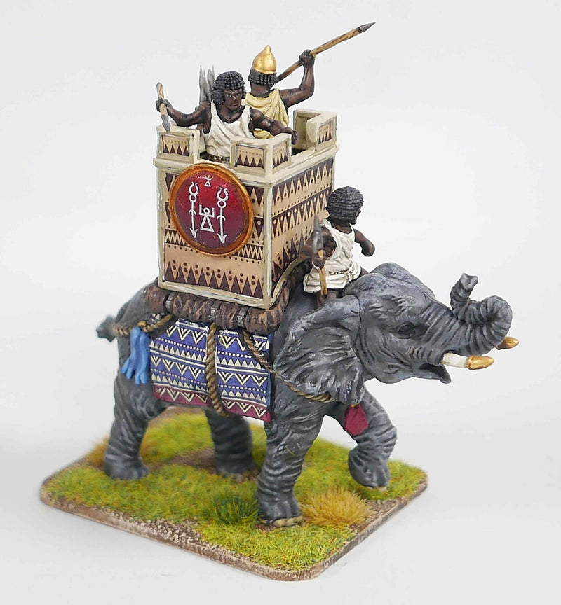 African War Elephant, 28 mm Scale Model Plastic Figures Numidian Example 