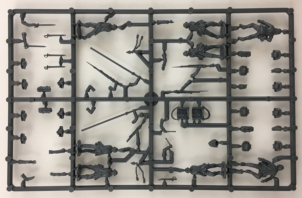 Perry Miniatures British Infantry 1775-1782 (28mm) Plastic Figures Kit Sample Sprue