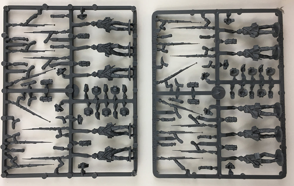 Perry Miniatures British Infantry 1775-1782 (28mm) Plastic Figures Kit Sample Sprue #2