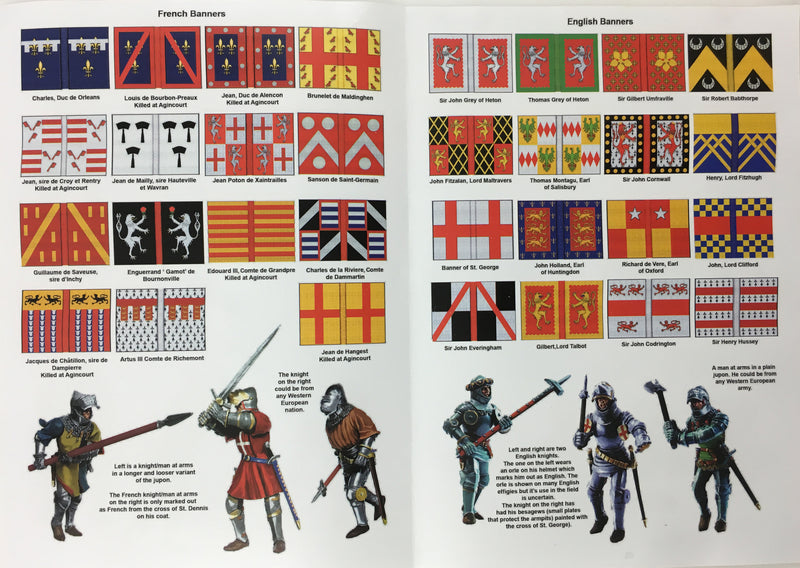 Agincourt Foot Knights 1415-1429, 28 mm Model Plastic Figures Kit By Perry Miniatures Guide Page 2 & 3