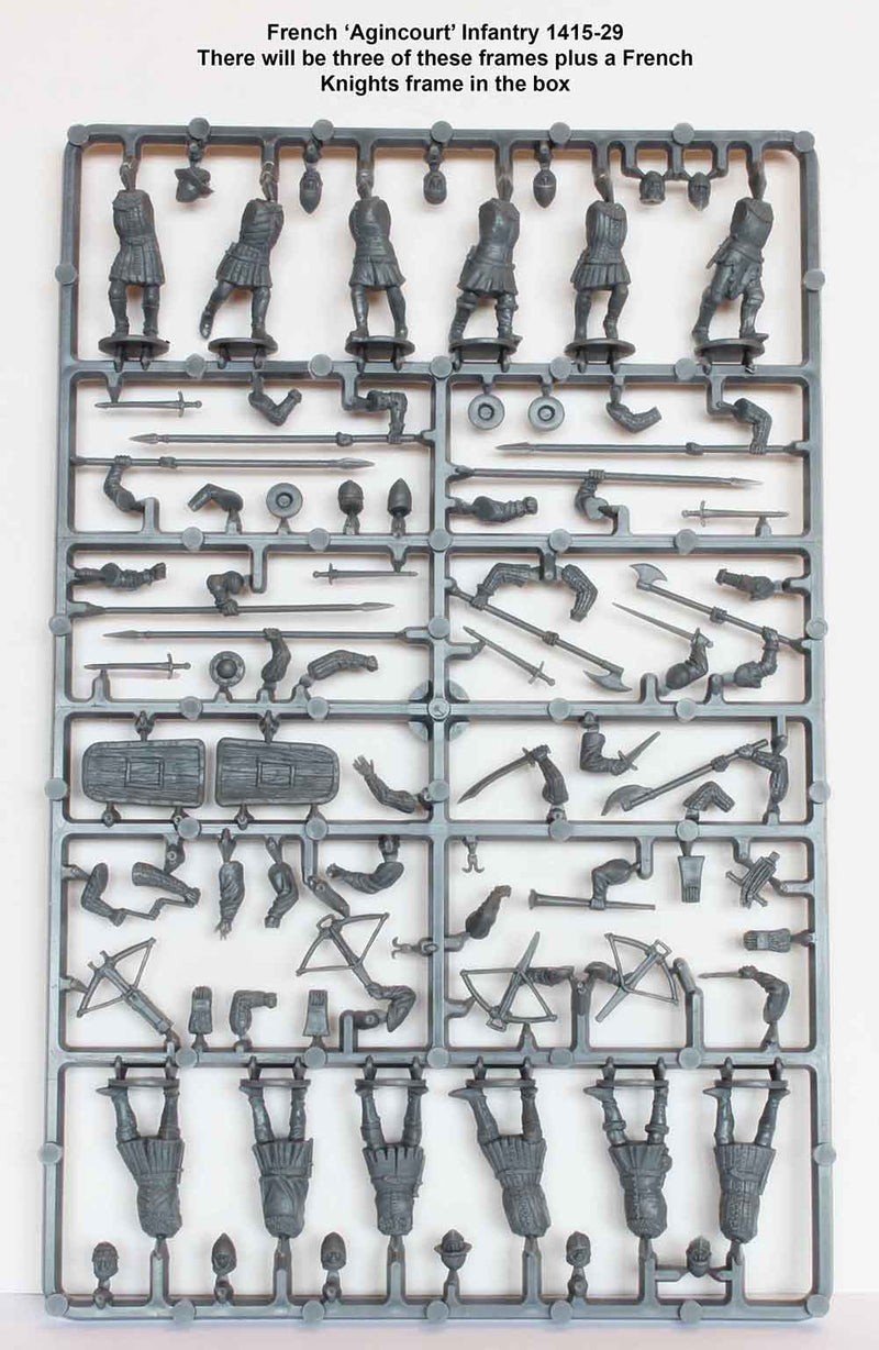 Perry Miniatures Agincourt French Infantry 28 mm Plastic Minatures Sprue Sample