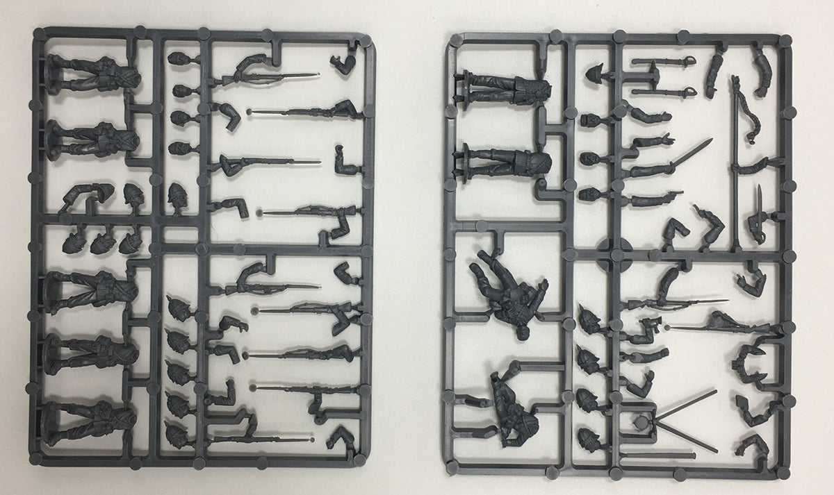 Zulu War, British Infantry 1877-1881 (28 mm) Scale Model Plastic Figures By Perry Miniatures Sample Sprue