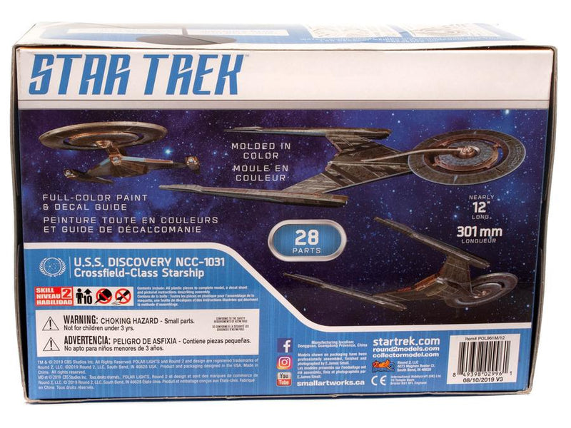 Star Trek USS Discovery NCC-1031 1:2500 Scale Snap Model Kit Back Of Box