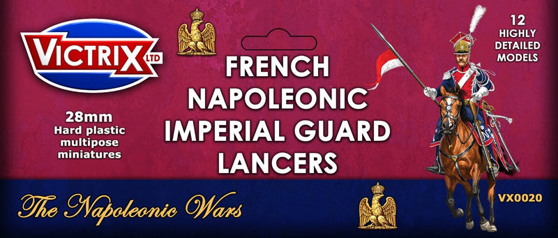 Napoleonic French Imperial Guard Lancers, 28 mm Scale Model Plastic Figures