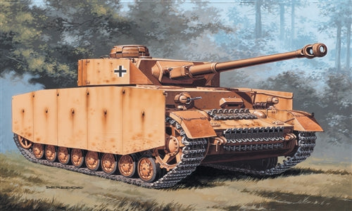 Pz.Kpfw. IV Tank 1/72 Scale Model Kit Box Illustration