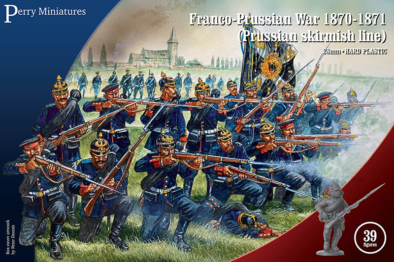 Franco-Prussian War 1870 – 1871 Prussian Infantry Skirmishing, 28 mm Scale Model Plastic Figures