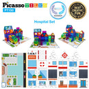 School, Hospital & Police 3 In 1 Theme Building Block Tile Set - Hospital