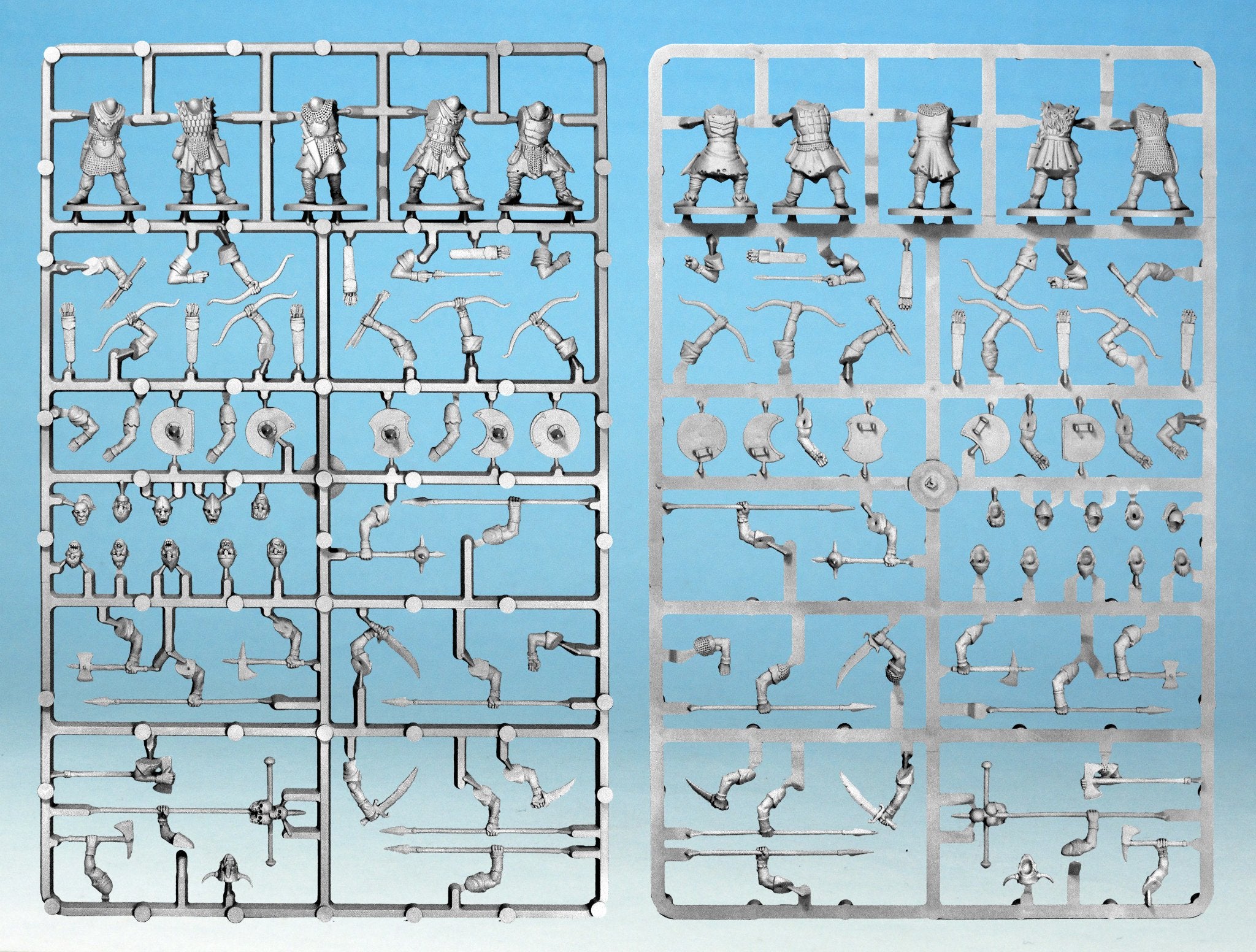 Oathmark Orc Infantry, 28 mm Scale Model Plastic Figures  Example Frames