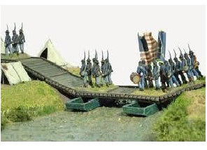 Wooden Pontoon Bridge 28mm Scale Scenery