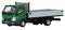 Mitsubishi Fuso Canter F E (Sterling 360) Small Utility Flat Bed (Green Cab) Scale 1:87 (HO Scale) Model By Promotex