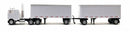 Promotex Peterbilt 3 Axle COE w/ 2 - 27ft pup trailers 1/87 Scale