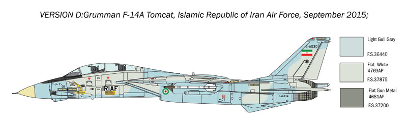 Grumman F-14A Tomcat, 1/72 Scale Model Kit Iran