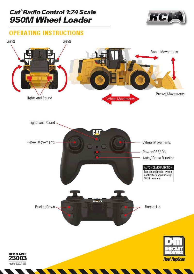 Caterpillar 950M Wheel Loader 1:24 Scale Radio Controlled Model Flyer Page 2