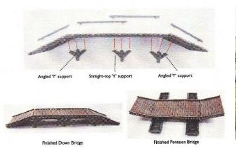 Wooden Pontoon Bridge 28mm Scale Scenery Contents