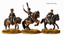 Napoleonic Russian Mounted Field Officers, 28 mm Scale Model Metal Figures