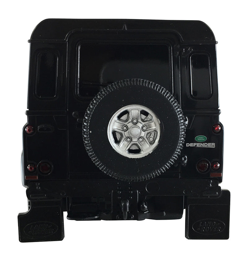 Rastar Land Rover Defender (Black) 1/24 Scale RC Model Rear View