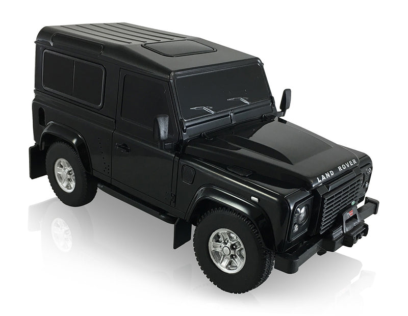 Rastar Land Rover Defender (Black) 1/24 Scale RC Model Right Front View