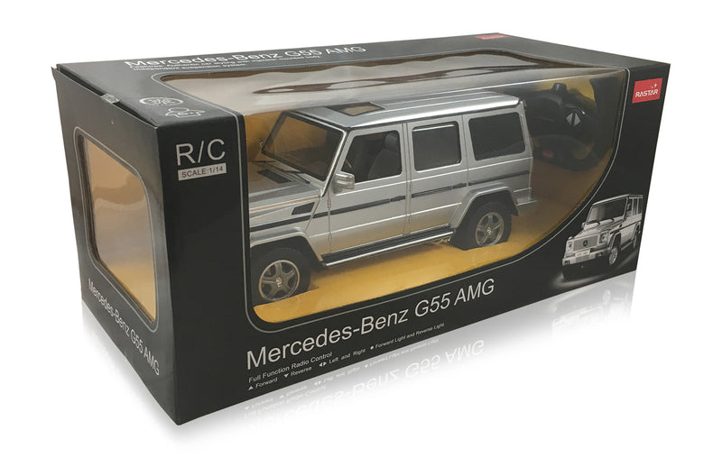 Mercedes-Benz G Class G55 AMG  (Silver) 1/14 Scale Radio Controlled Model Car  By Rastar