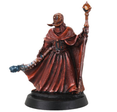 Frostgrave Herald of the Red King, 28 mm Scale Model Metal Figure Painted