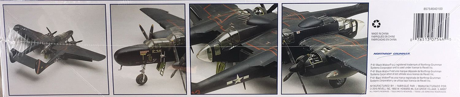 Revell P-61 Black Widow 1/48 Scale Model Kit Box Side #2