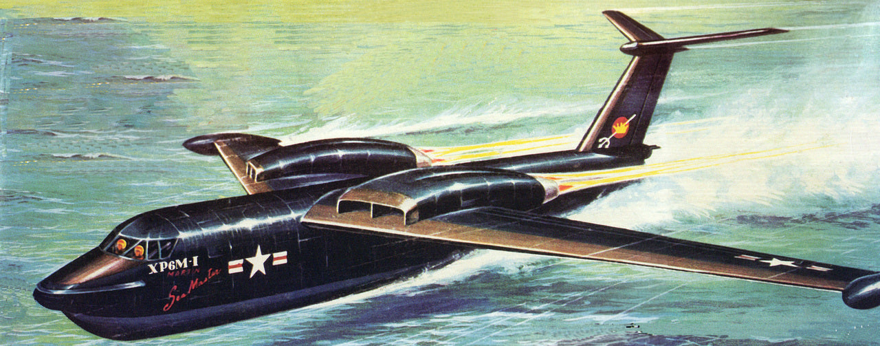 Martin P6M Seamaster 1/136 Scale Plastic Model Kit Box Art