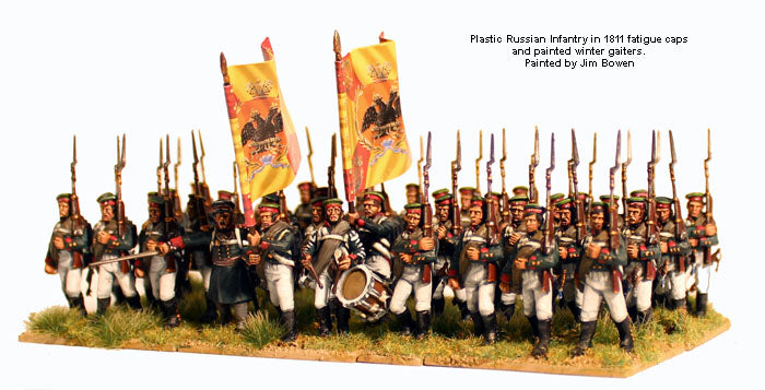 Napoleonic Russian Line Infantry 1809 – 1814, 28 mm Scale Model Plastic Figures Painted Example 4