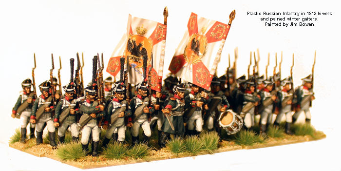 Napoleonic Russian Line Infantry 1809 – 1814, 28 mm Scale Model Plastic Figures Painted Example 5