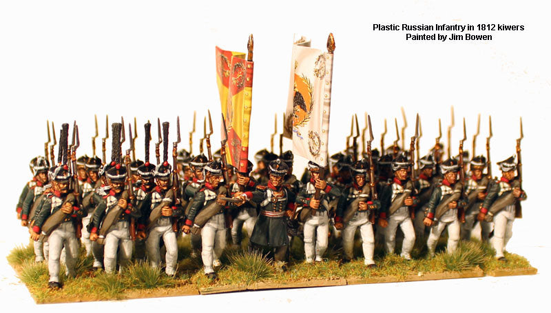 Napoleonic Russian Line Infantry 1809 – 1814, 28 mm Scale Model Plastic Figures Painted Example 3