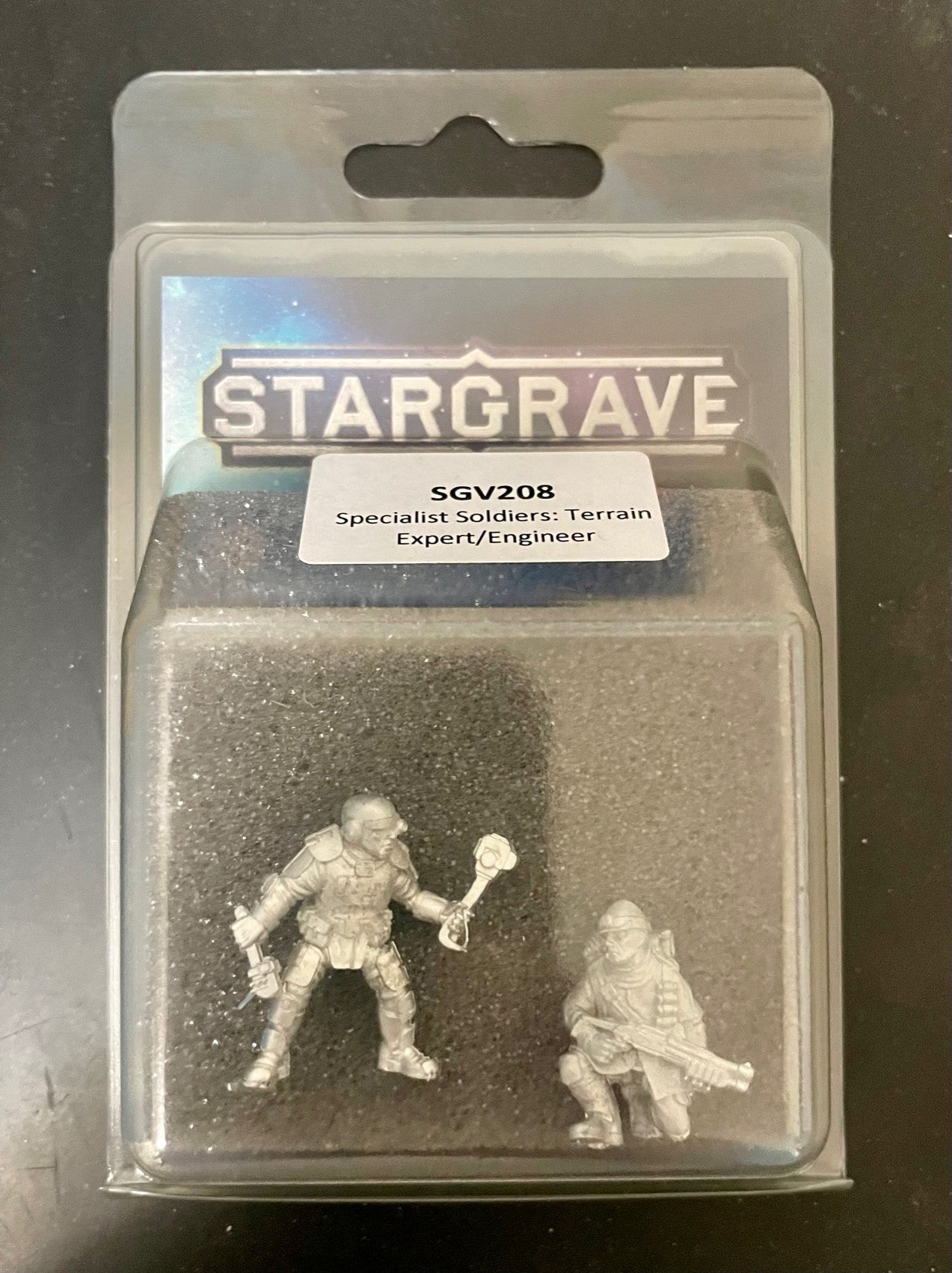 Stargrave Specialist Soldiers: Terrain Expert & Engineer, 28 mm Scale Model Metal Figures Packaging