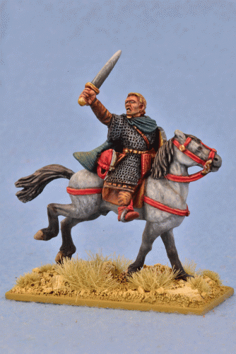 SAGA Age Of Crusades Godfrey of Bouillon, 28 mm Scale Metallic Figure Painted Example