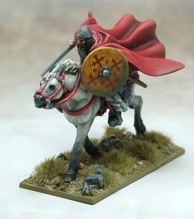 SAGA Age Of Crusades, El Cid, 28 mm Scale Metallic Figure Painted Example