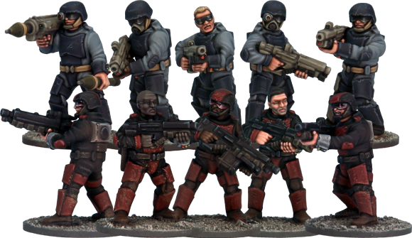 Stargrave Troopers, 28 mm Scale Model Plastic Figures Painted Examples