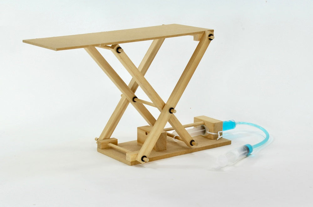 Hydraulic Machines 4 In 1 Wooden Kit Scissor Lift