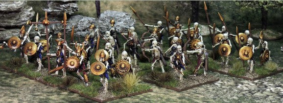 Oathmark Skelton Infantry, 28 mm Scale Model Plastic Figures Painted Example